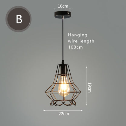 Retro Loft Pendant Industrial Wind Iron Hanging Lamp