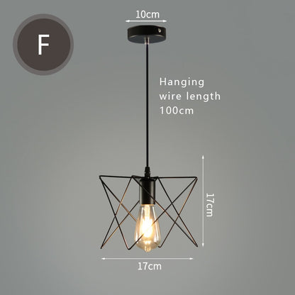 Retro Loft Pendant Industrial Wind Iron Hanging Lamp