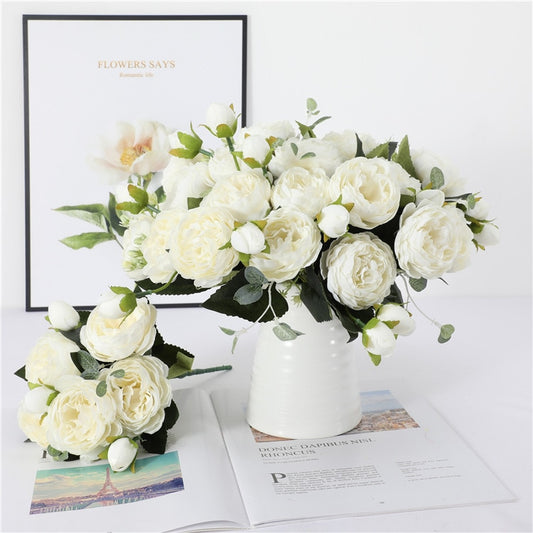 Rose White Peony Artificial Flowers