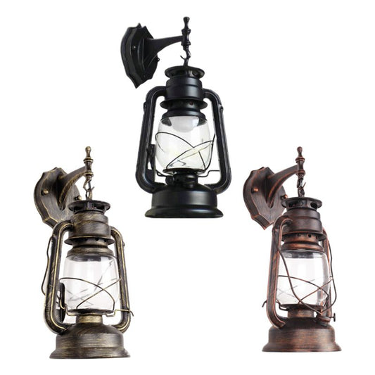 E27 Retro Antique Vintage Rustic Lantern Lamp Wall Sconce Light Fixture Outdoor